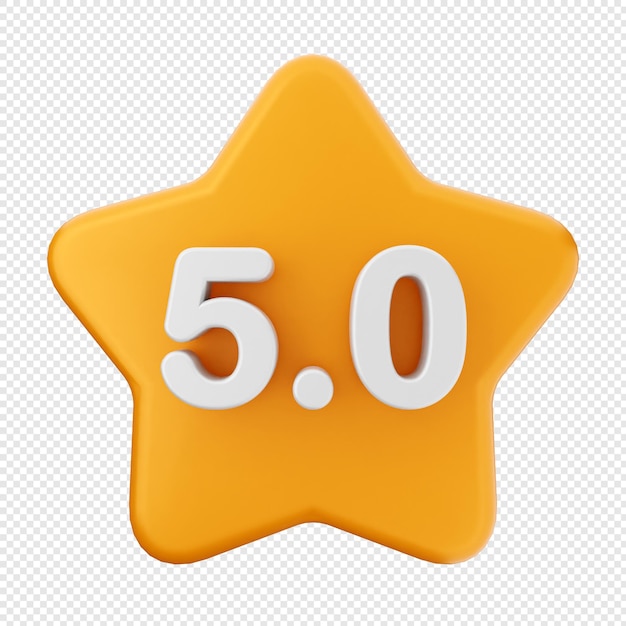 Clasificación de retroalimentación en 3D de cinco estrellas