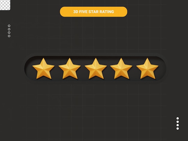 Classificação de cinco estrelas3d ícone