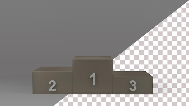 PSD classificação de pódio de renderização 3d simples