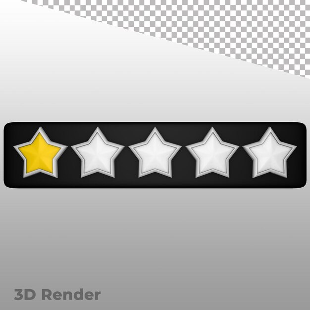 Classificação por estrelas de renderização 3d