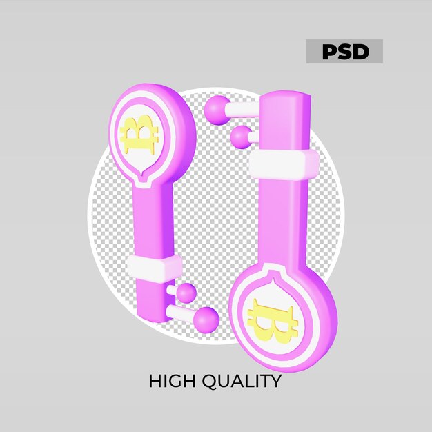 clave de cifrado de icono 3d mira 5