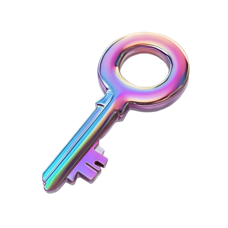 PSD clave holográfica del arco iris