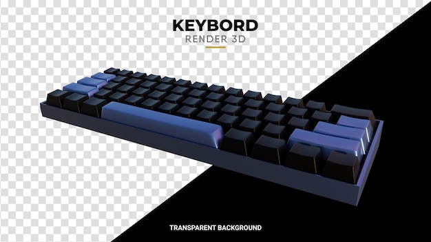 Clavier 3D texture sombre et rose rendu de haute qualité