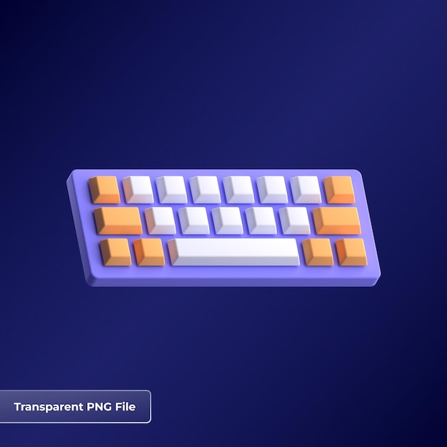 PSD le clavier est illustré par une icône 3d.