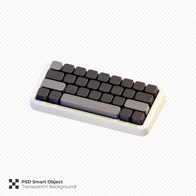 Clavier Mécanique 3d Render Illustration Isolé Premium Psd