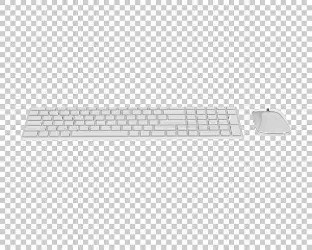 PSD clavier et souris isolés sur fond transparent illustration du rendu 3d