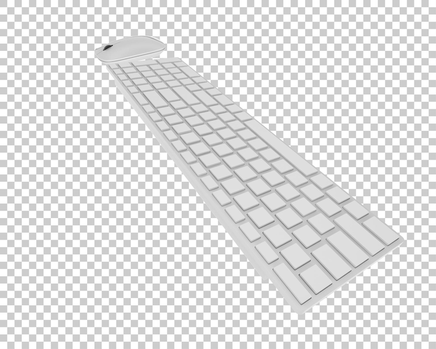 PSD clavier et souris isolés sur fond transparent illustration du rendu 3d