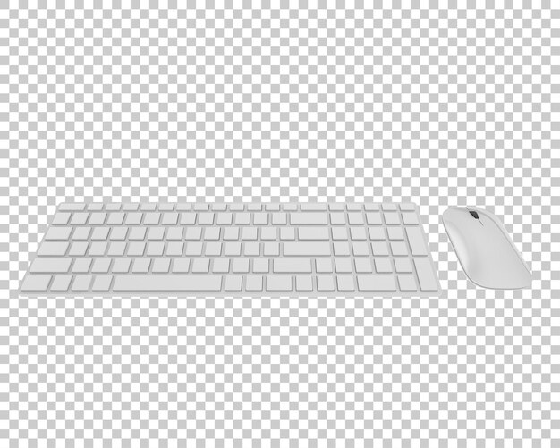 PSD clavier et souris isolés sur fond transparent illustration du rendu 3d
