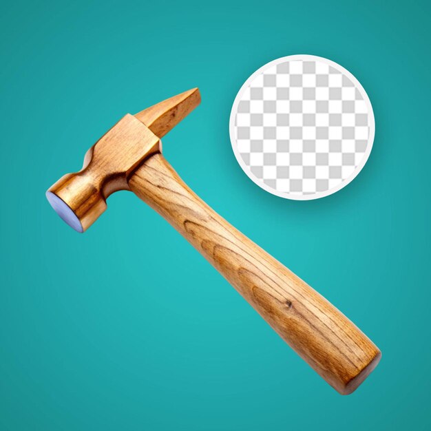 PSD claw hammer sticker on white background