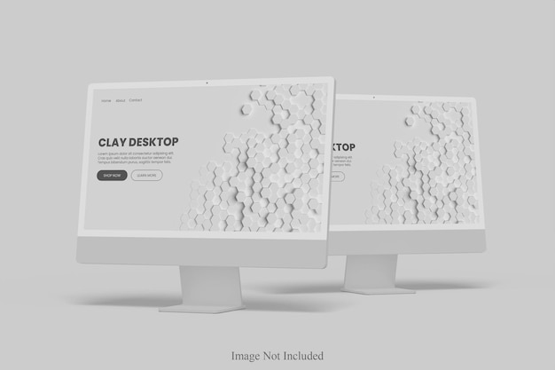 Clay-Desktop-Mockup-Design