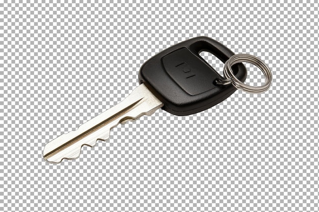 La clé d'allumage de la voiture isolée sur un fond transparent