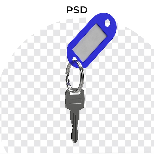 PSD une clé bleue avec le mot psd dessus