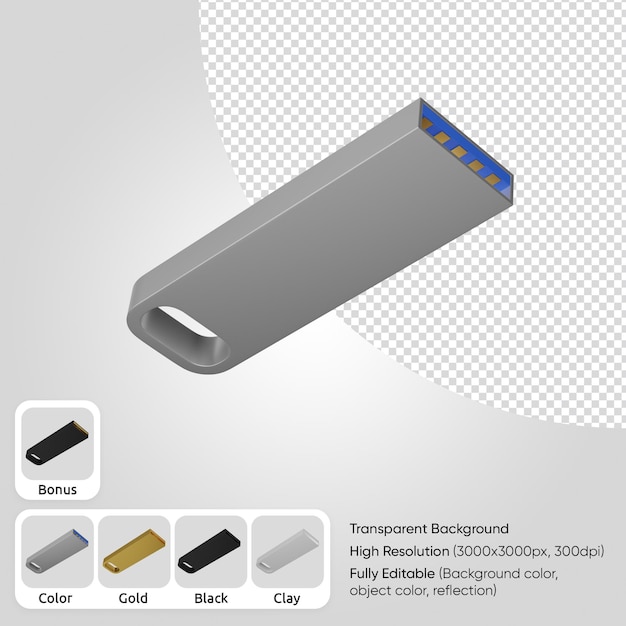 PSD clé usb 3d