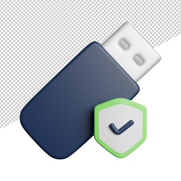 Une Clé Usb Bleue Avec Un Bouton Qui Indique 1 Dessus