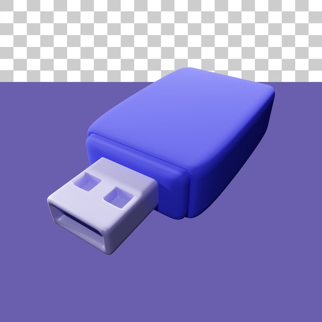 PSD clé usb illustration 3d