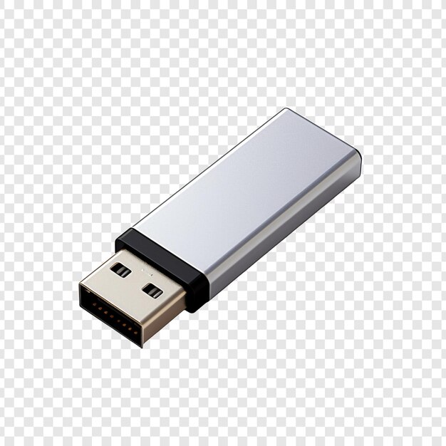 PSD clé usb isolée sur fond transparent