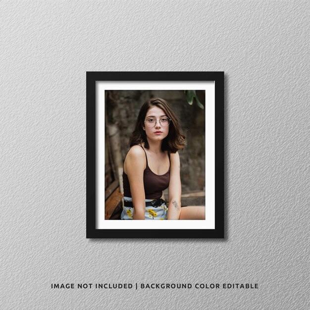 Clean Black Photo Frame Mockup