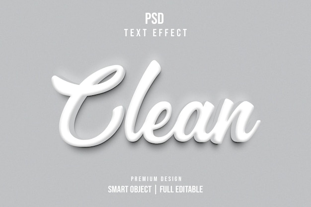 Clean Editable 3D Text Effect
