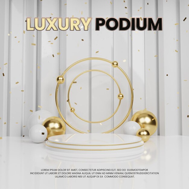 CLEAN LUXURY PREMIUM GOLD PODIUM PRODUKTDISPLAY