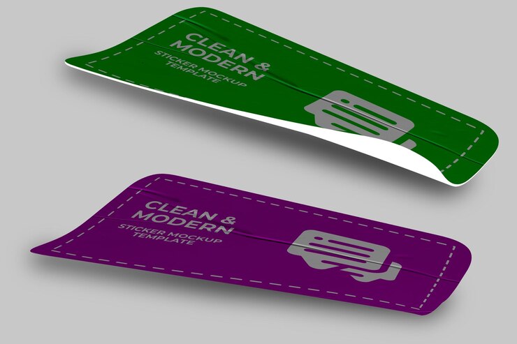 PSD clean  modern sticker mockup