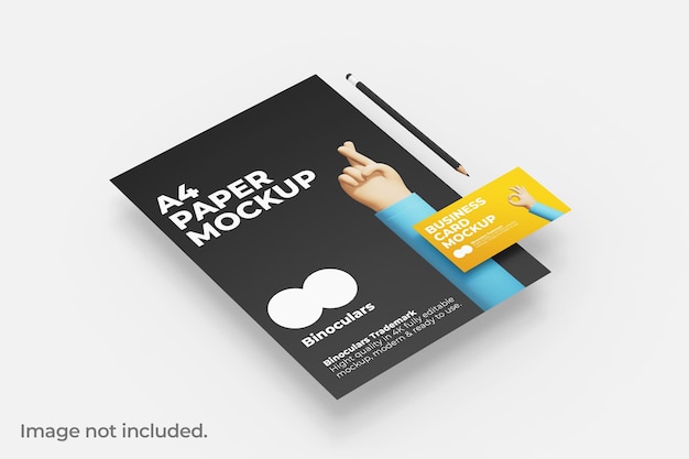 Clean Modernand Business Card Identity Mockup