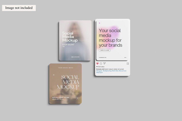 Clean Social Media Mockup para mostrar seu design aos clientes