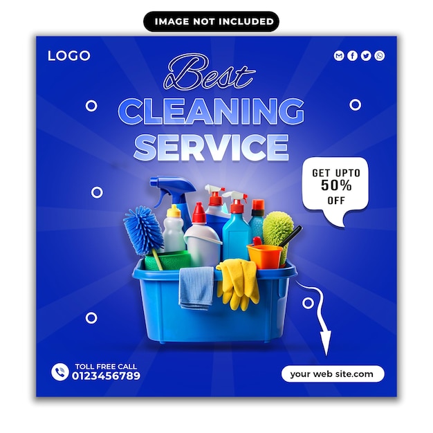 Cleaning Service Advertisement with Discount Offer