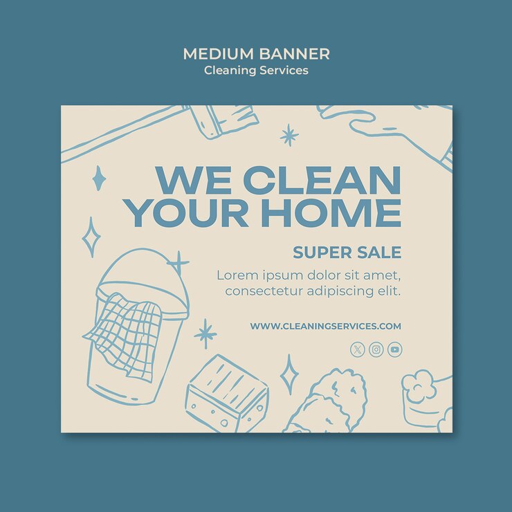 PSD cleaning services offer template