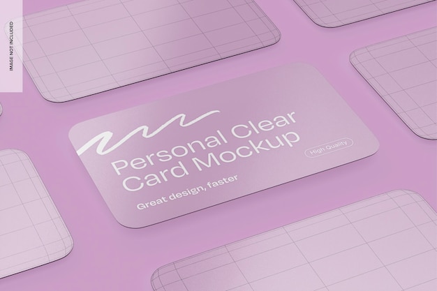 Clear Card Mockup Mosaic Personale