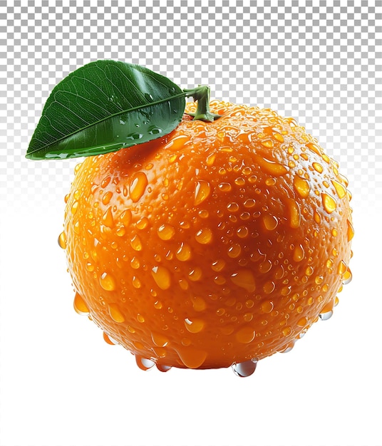 Clear cut zest orange isoliert auf durchsichtiger leinwand
