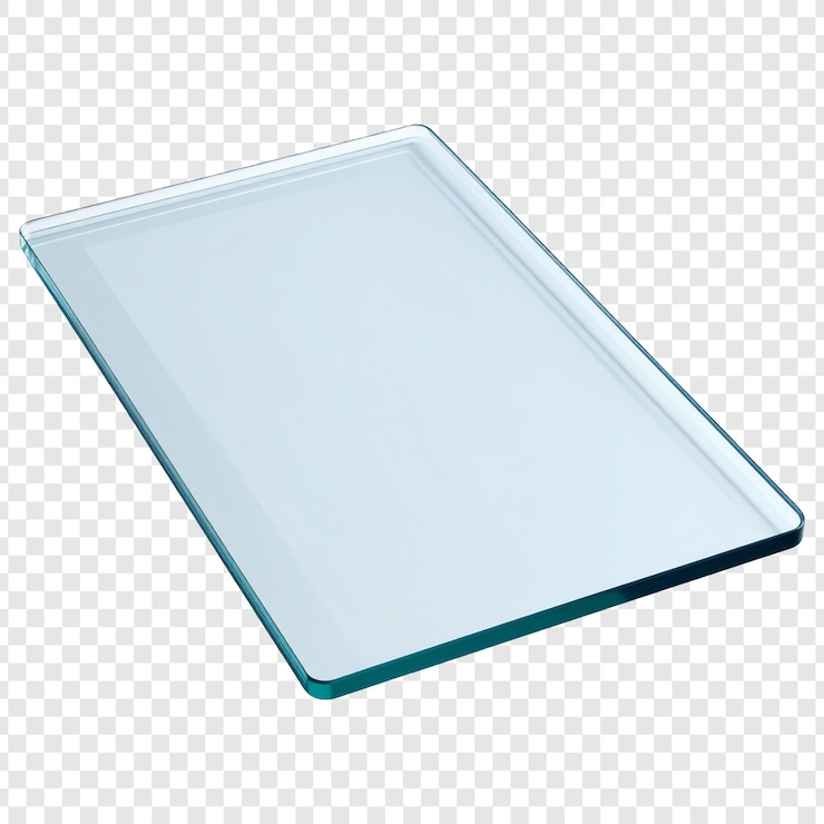 PSD clear glass rectangular plate or tray for kitchen or dining