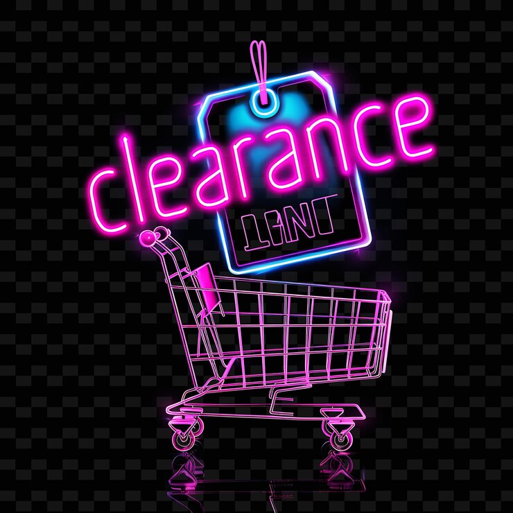PSD clearance neon radiance of clearance texto con neon melon co png y2k inspirado decorativo