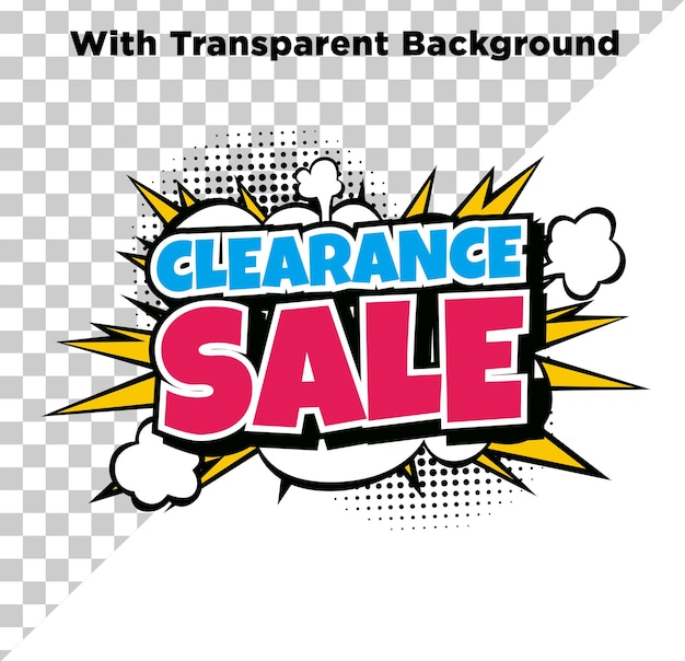 Clearance Offer Banner PNG PSD Isolato su sfondo trasparente