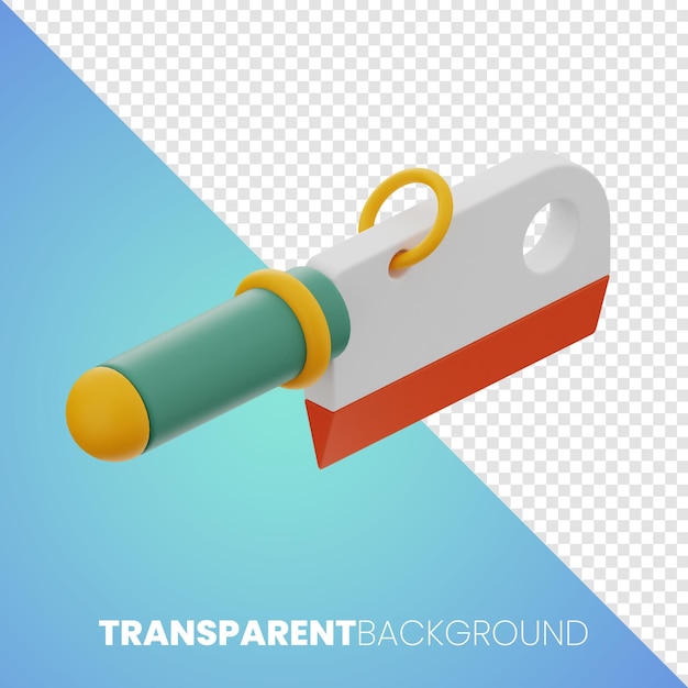 Cleaver Premium User Interface Design Icon 3D-Rendering auf isoliertem Hintergrund
