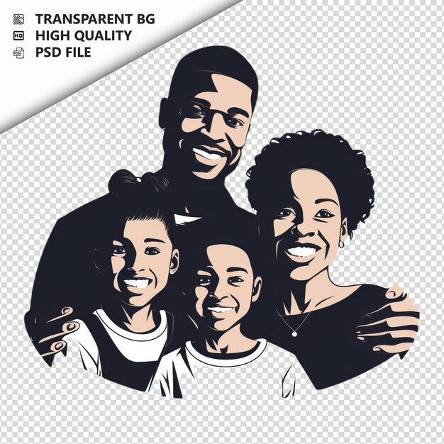 PSD clever black family flat icon style isolamento de fundo branco