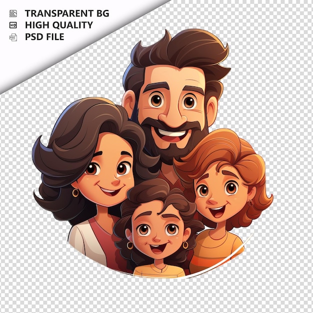 PSD clever latin family flat icon style isolamento de fundo branco