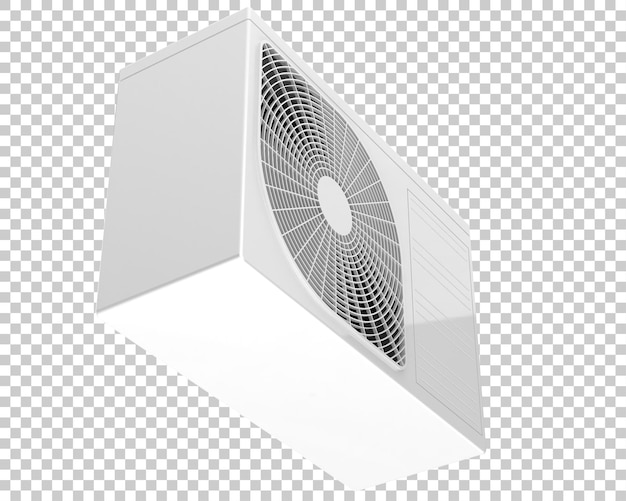 Climatiseur isolé sur fond transparent illustration de rendu 3d