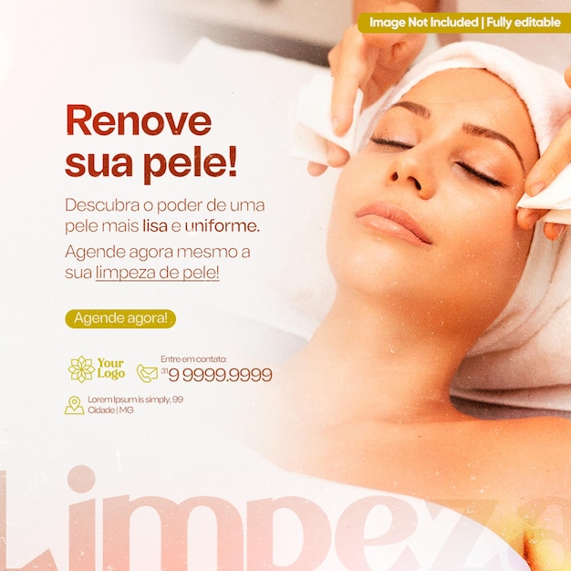 Clinica Estetica Post Mídia Social Editavel