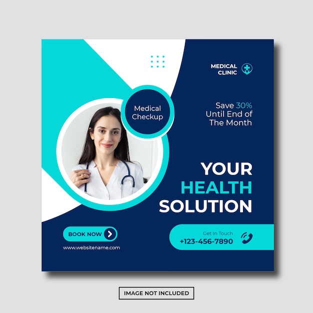 Clinique Médicale Soins Santé Médias Sociaux Instagram Post Modèle Modifiable Psd Premium