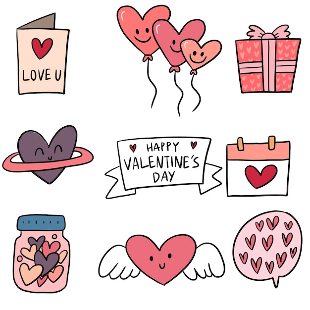 PSD clip art de la fête de la saint-valentin