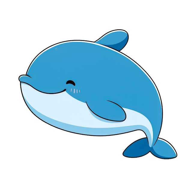 PSD le clip de la baleine mignonne