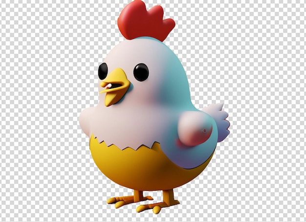 Un clip de poulet mignon en 3D