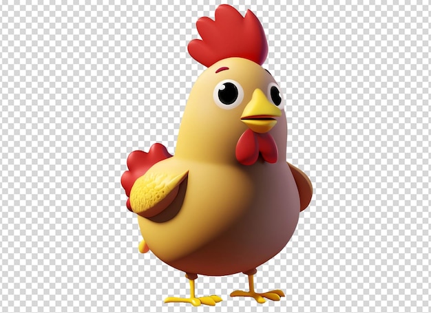 Un clip de poulet mignon en 3D