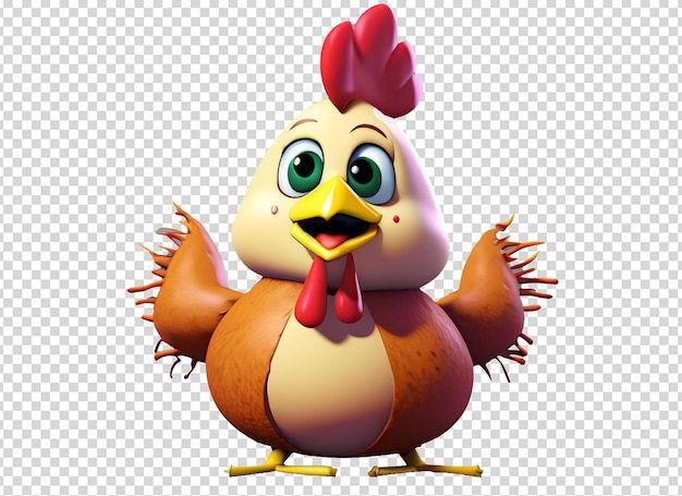 Un clip de poulet mignon en 3D