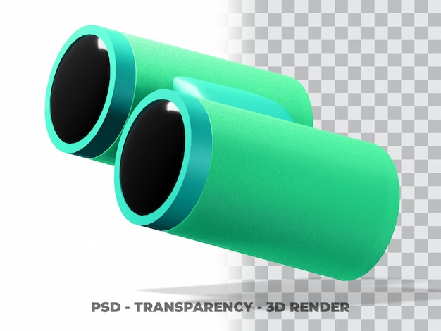 Clipart binocular 3d com fundo transparente