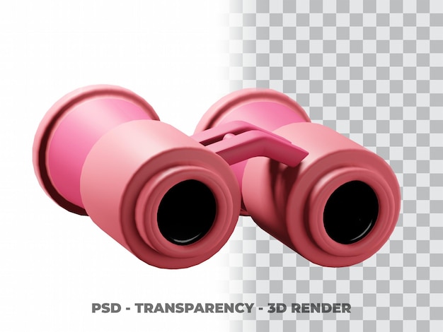 Clipart binocular 3d com fundo transparente