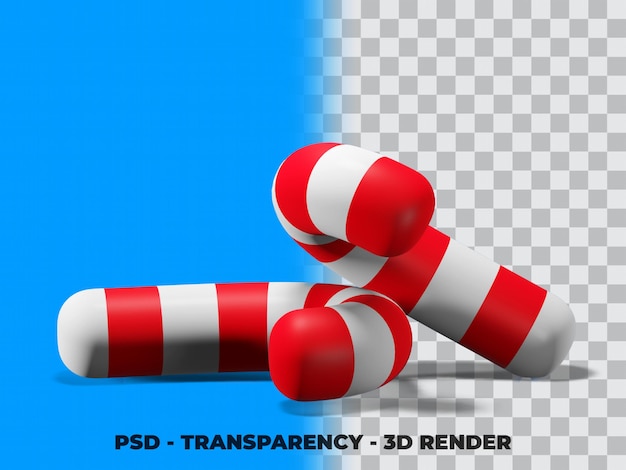 Clipart De Bonbons 3d Avec Modélisation De Rendu Transparent Premium Psd