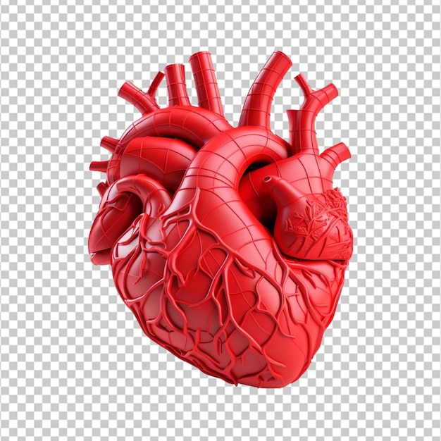 Clipart de cœur 3D sur fond blanc