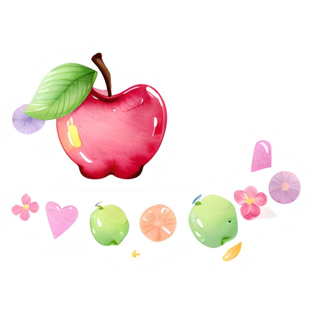 PSD clipart de conception d'illustration d'apple