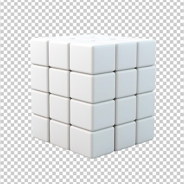 Clipart de cube 3D sur fond blanc